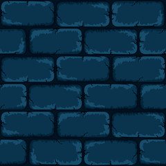 Cartoon rocky seamless navy blue stone tile pattern, vector background for mobile gui design.
