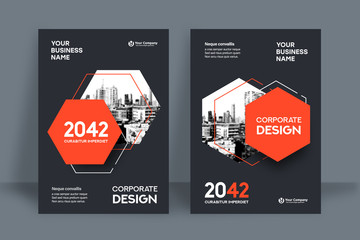 City Background Business Book Cover Design Template
