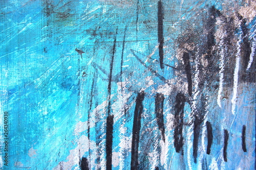 Abstract Blue with Black artistic painted background