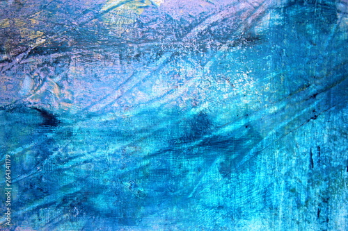 Abstract Blue with Black artistic painted background