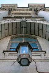 fragment of a building built in the 19th century on Pestel street in St. Petersburg