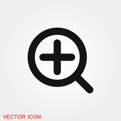 Obraz premium Zoom icon vector sign symbol for design