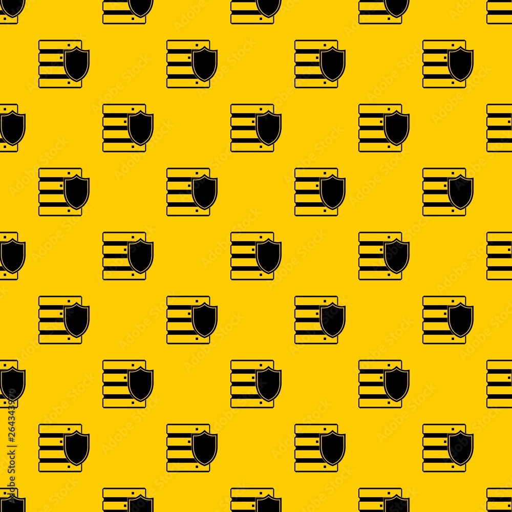 Poster database with shield pattern seamless vector repeat geometric yellow for any design