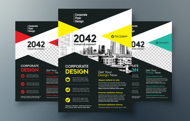 City Background Business Book Cover Design Template