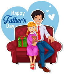 Obraz na płótnie Canvas Happy father's day logo