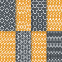 Geometric vector patterns. Elegant print design for carpets and paper.