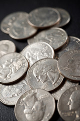 Quarter dollar coins