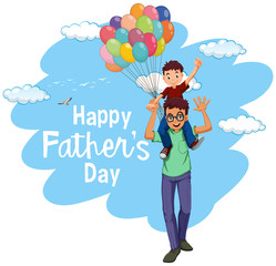 A happy father's template