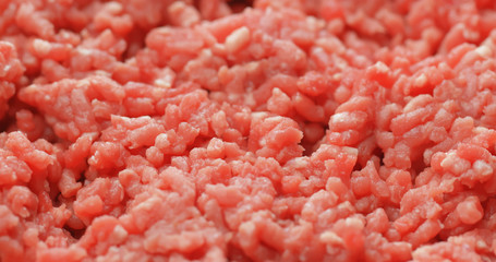 Raw fresh minced beef