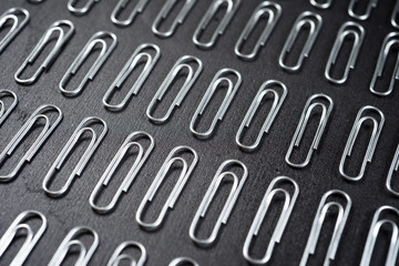Paperclips close up