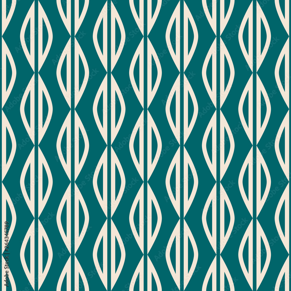 Poster seamless pattern with geometric shapes in retro scandinavian style