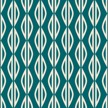 Fototapeta seamless pattern with geometric shapes in retro scandinavian style