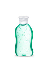 cosmetic bottle with blank label isolated on white