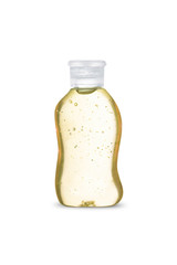 cosmetic bottle with blank label isolated on white