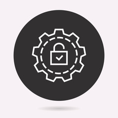 Security setting - vector icon. Illustration isolated. Simple pictogram.