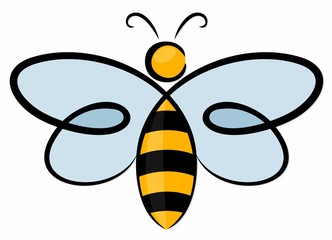 A symbol of the flying stylized bee.