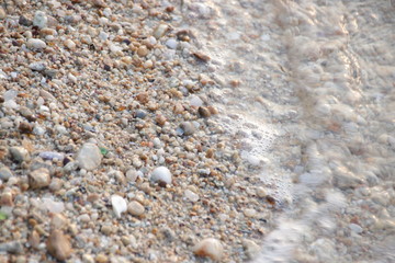 Pebbles on the Sand by the beach, Summer Holidays