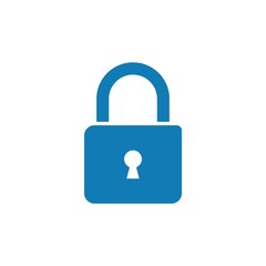 Lock icon, vector on white background.