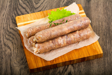 Natural sausages for grill