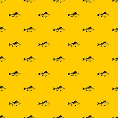 Fish pattern seamless vector repeat geometric yellow for any design