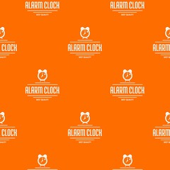 Fototapeta na wymiar Alarm clock pattern vector orange for any web design best