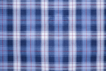 Check fabric pattern, texture of natural fabric background copy space