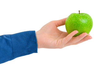 Hand with apple