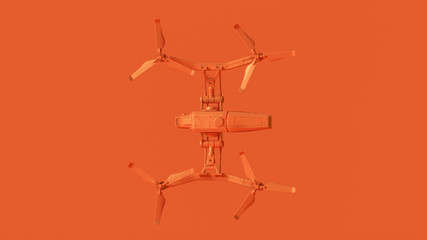 Orange Unmanned Aerial Vehicle Drone 3d illustration 3d render