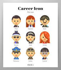Career icon flat pack