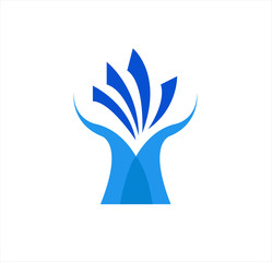 blue company logo of medical and education