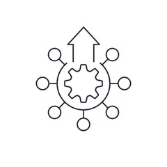 Network strategy development icon