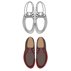  men's shoes sketch
