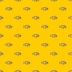 Fish pattern seamless vector repeat geometric yellow for any design