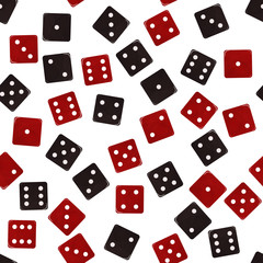 Red and black dice.