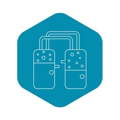 Two glasses icon. Outline illustration of two glasses vector icon for web