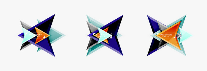 Arrows and triangles geometric design template for banner, background or logo