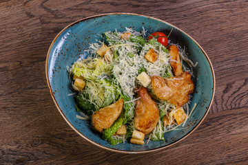 Caesar salad with chicken