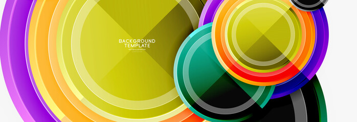 Fototapeta premium Circular pattern, abstract circles composition