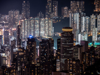 Fototapeta na wymiar Hong Kong cityscape by night