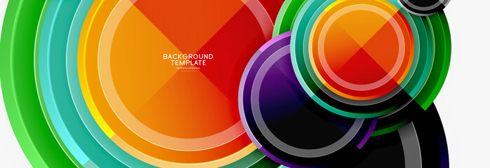 Fototapeta premium Circular pattern, abstract circles composition