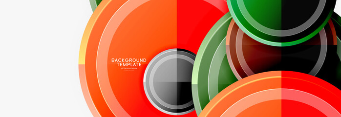 Obraz premium Colorful glossy circles background