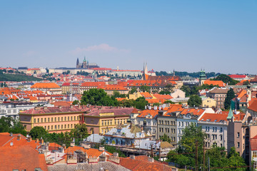 Fototapeta na wymiar Blick auf Prag von Vysehrad aus