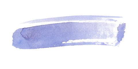 Fototapeta premium Vector abstract purple watercolor brush stroke on white background. Hand drawn.