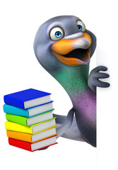 Fun pigeon - 3D Illustration