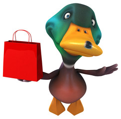 Fun duck - 3D Illustration