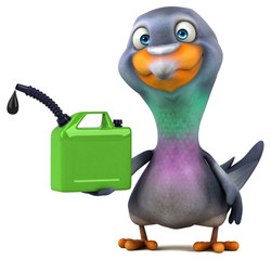 Fun pigeon - 3D Illustration