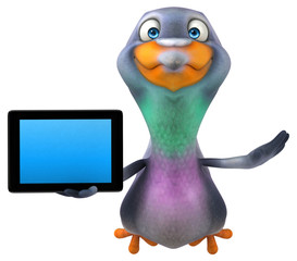 Fun pigeon - 3D Illustration