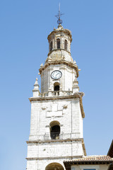 Fototapeta na wymiar Clock Tower of the village of Toro, Castile and Leon, Spain