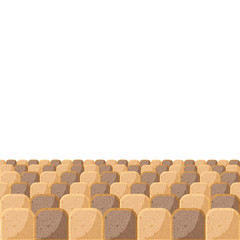 Fototapeta premium Bread pieces pattern, with whole wheat bread