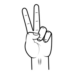 hand peace and love